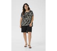 Kurzarm-Bluse Loose fit Black/Chalk/Red Petit Fleur black white EU 50 / UK 22