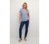 Kurzarm-Bluse Loose fit blue white EU 40 / UK 12
