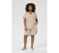 Kurzarm-Bluse Loose fit Feather Gray beige EU 52 / UK 24