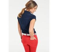 Hemdbluse HEINE, Damen, Gr. 44, blau (marine), 80% Viskose, 20% Baumwolle, unifarben, Blusen Hemdbluse (81105440-44) marine