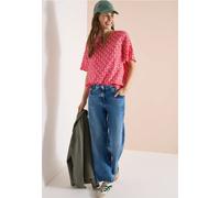 Kurzarm Bluse mit Muschelprint