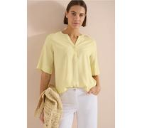 Kurzarm Bluse mit Split Neck