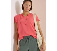 Kurzarm Bluse mit Strukturmix