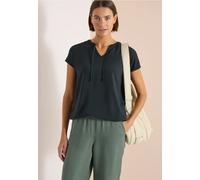 Kurzarm Bluse mit Strukturmix