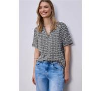 Street One Damen Kurzarm Bluse mit floralem Muster