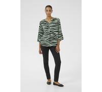 Kurzarm-Bluse Regular fit Green/Black Animal animal EU 36 / UK 8