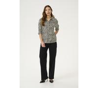 Kurzarmbluse KAFFE "Kurzarm-Bluse KAvelana", Damen, Gr. 44, bunt (multi color leo print), Obermaterial: 50% Viskose CV. 50% Viskose LENZING ECOVERO CV LenzEcov., Blusen (92022240-44) multi color leo p