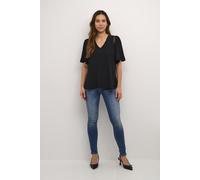Kurzarm-Bluse Relaxed fit Blac S