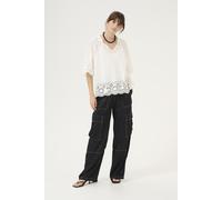 Kurzarm-Bluse Relaxed fit Spring Gardenia white M