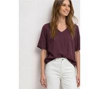 Kurzarm Blusenshirt mit V-Neck