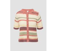 Kurzarm-Cardigan in Häkeloptik XL mehrfarbig|beige 2167223.08G0.XL