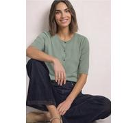 Kurzarm Cardigan mit Rundhals und Knöpfen