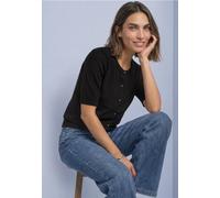 Kurzarm Cardigan mit Rundhals und Knöpfen