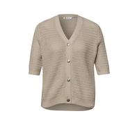 Strickjacke STREET ONE, Herren, Gr. 36, clay sand, Web, 100% Baumwolle, unifarben, normal normal, V-Ausschnitt, Rippbündchen, Strickjacken Strickjacke, aus reiner Baumwolle (52831754-36) clay sand