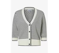 Kurzarm-Cardigan Weiß 38