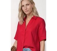 Street One Hemdbluse Damen Gr. 46 – 100% Baumwolle, salsa rot, eckiger Ausschnitt