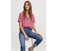 Hemdbluse STREET ONE, Damen, Gr. 40, blush berry, Web, Obermaterial: 88% Viskose, 12% Polyamid, unifarben, hüftlang, Aufschlag, Blusen Hemdbluse, Sommerbluse, unifarben, Viskosemix (86673259-40) blush