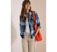 Karobluse CECIL, Damen, Gr. M (40), blau (urban dunkelblau), Stoff, 100% Viskose, kariert, klassisch normal, ohne Ausschnitt, abgesteppt, Blusen Karobluse, aus softer Viskose (69269501-M) urban dunkel