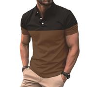 Kurzarm Herren Casual T-Shirt Herren Klassisch Poloshirt Herren Mode Trend Druck T-Shirt Herren Base Shirt Herren Einfarbig T-Shirt Herren A-28 S