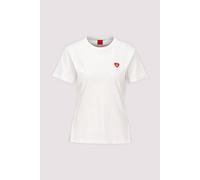 HUGO T-Shirt aus Baumwoll-Jersey mit Herz-Logo - Style Damacia_6, 50562145 Weiß XS