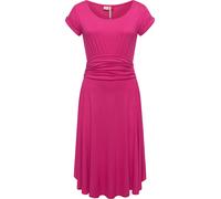 Sommerkleid RAGWEAR "Yvone Solid", Damen, Gr. XXL (44), Normalgrößen, pink (magenta), Material: 95% Viskose, 5% Elasthan, figurbetont knieumspielend, Rundhals, Ärmel ohne Ärmelschlitz, Kleider Sommerk
