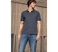 Street One MEN Herren Kurzarm Poloshirt im Melange-Look