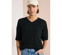 Kurzarm Pullover im Crochet-Look