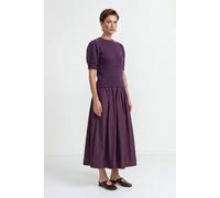 Kurzarm-Pullover mit Puffärmeln XS mulberry