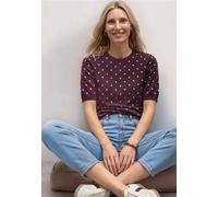 Kurzarm Pullover mit Rundhals und Muster