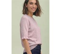 Kurzarm Pullover mit Rundhals und Rüschen