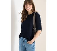 Cecil Cardigan Damen Modell 86268338 – Gr. L (42), 100% Baumwolle, Rundhals, unifarben blau