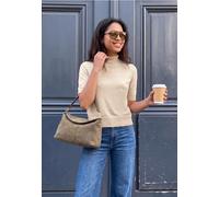 Kurzarm Pullover mit Turtle Neck