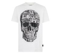 Kurzarm-Rundhals-T-Shirt Skull M