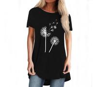 Kurzarm Shirt Damen Tshirt Oversized T-Shirt Mit Buchstaben Druck Sweatshirt Lose Rundhals Bluse Leicht All Match Bluse Geschenk Für Frauen Tshirt Damen Baumwolle