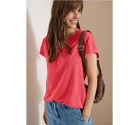 Tunikashirt CECIL, Damen, Gr. XL (44), pink (coral), Web, 50% Modal, 50% Baumwolle, unifarben, comfort fit normal, Rundhals, Bündchen, Shirts, im Tunika-Style (28298118-XL) coral