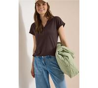Tunikashirt CECIL, Damen, Gr. M (40), braun cacao, Web, 50% Modal, 50% Baumwolle, unifarben, comfort fit normal, Rundhals, Bündchen, Shirts, im Tunika-Style (16113204-M) braun cacao