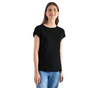 Kurzarm Shirt mit Boatneck und Raffung