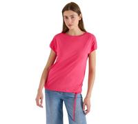 Kurzarm Shirt mit Boatneck und Raffung