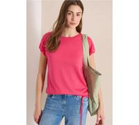 Kurzarm Shirt mit Boatneck und Raffung