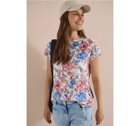 Kurzarm Shirt mit Boatneck und Raffung