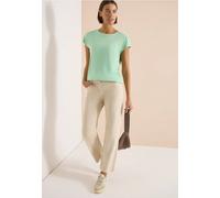 Kurzarm Shirt mit Boatneck und Raffung