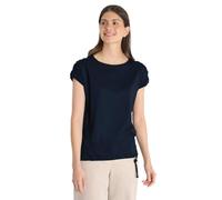 Kurzarm Shirt mit Boatneck und Raffung
