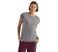 Kurzarm Shirt mit Boatneck und Raffung