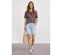 Street One Frauen Kurzarm Shirt mit Rundhals und Print in Rot, Gr: 40