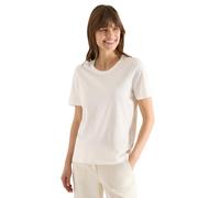 Rundhalsshirt CECIL, Damen, Gr. L (42), pearl beige, Web, 50% Baumwolle, 50% Modal, gestreift, comfort fit normal, Rundhals, abgesteppt, Shirts Rundhalsshirt, Jersey (21575545-L) pearl beige