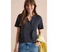 Kurzarm Shirt mit Split Neck