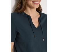 Kurzarm Shirt mit Split Neck