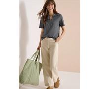Kurzarm Shirt mit Split Neck
