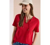 Kurzarm Shirt mit Split Neck