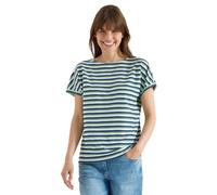 Kurzarm Shirt mit Struktur und Streifen